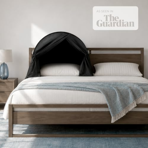 zDen Original patentiertes lichtblockierendes Luxus-Schlafhöhlen-Bettzelt, Zertifiziert, ungiftig, Verdunkelungs-Baldachin, perfekt für Nachtschicht, Schlafsäle, Reisen, Nickerchen und Entspannung
