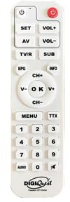 TELECOMANDO ORIGINALE DIGIQUEST MODELLO XJ | Telecomando 2 in 1 - Utilizzalo anche per le funzioni principali del tuo tv