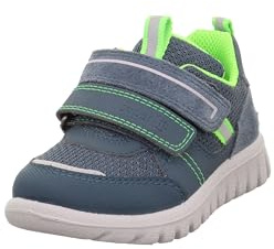 Superfit Mädchen SPORT7 MINI Sneaker, BLAU/HELLGRÜN 8060