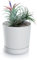 magubo Blumentopf mit Untersetzer, Übertöpfe für Zimmerpflanzen, Pflanzkübel, Übertopf Groß, 35 cm Durchmesser, Elegantes Design für Innen- und Außenbereich (Weiß, 350)