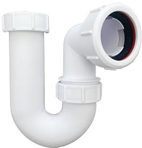 Multi-fit Swivel P Trap 40mm (1.1/2'') Sink Waste Pipe Trap, BS EN 274-1:2002 Compliant. with EPDM Sealing Washer and 75mm Seal. Basin Trap, Ideal for Effective Kitchen Sink Trap Solutions