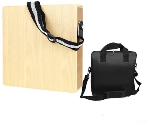 Traveling Cajon Box Tragbare Trommel Flat Hand Drum Holz Percussion Instrument (Cajon + Tasche)