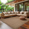 SIMPEX Outdoor Teppich Wetterfest Terrasse Balkon Garten Küchenteppich Einfarbiges Design Flachgewebe Sisal Look Waschbarer Teppich, Größe: 200 x 290 cm, Farbe: Braun