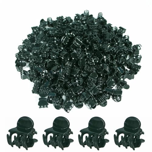 ZUYIST 200 Stück Orchideen Klammern, 1.5cm Blumenklammern Klein Pflanzenclips Pflanzenklammern Wiederverwendbare Garten Pflanzen Clips für Unterstützen und Halten Pflanze (Dunkelgrün)