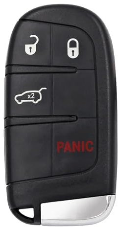 SXXJVES Guscio Chiave Auto per Fiat per 500X per 500 per 500L Telecomando per Chiave Smart Car Shell Custodia Cover ID FCC: M3N-40821302 Car Key Shell(2)