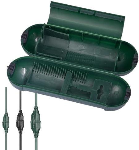 Extension Cord Protection Cover - Sealed Power Cable Protector, Extension Cord Safety Enclosure | Weatherproof Plug Safety Cover for Patio Heaters, Christmas Lights, Animal