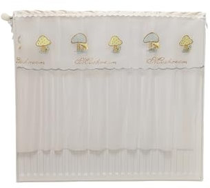 Yozwoo Cubierta de radiador de tela oculta su radiador, elegante y cómodo. También se puede utilizar para televisores, zapateros y armarios alimentarios. Champiñones, 100 cm x 90 cm.