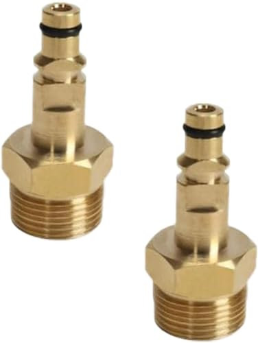 2Pcs Gold M22 Adapter High Pressure Washer Hose Adapter Pressure Converter Fitting Pipe Quick Connectorfor K Series Pressure Washer Replacement Parts and Accessories