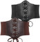 WCDSFL Corset Belt ，2 Stücke Breiter Schnürgürtel für Damen，Damen Schnürkorsett Elastischen Breiten Band für Halloween Partys， Women's Black Elastic Corset Belt Corset Belt
