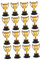 Gogogmee 64 Stk Mini-kinder-trophäen Trophäe Für Kinderrennspiele Mini-baseball Fußballtrophäe Für Kinder Mini-goldtrophäe Kinder Gewinnen Preise Kinder Spielset Spielzeug Golden Plastik