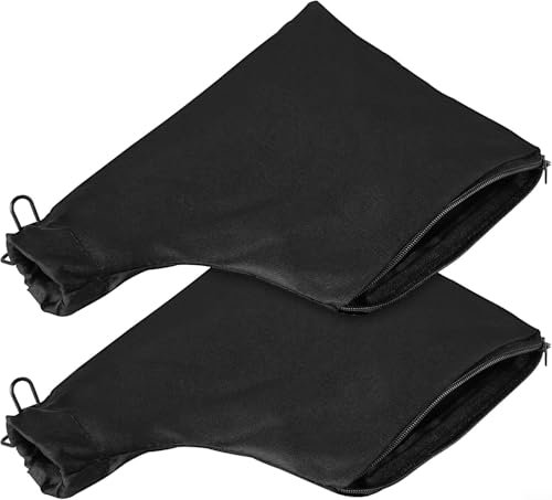 Black Dust Collection Bag for Miter Saw 255 Model withWired Adjustable Stand, Dust Collector Bags for Miter Saw, Tank Belt Sander, Edge Planer, Diagonal Saw(2 Pack)