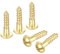 sourcing map Wood Screws M2.5 x 10mm Slotted Round Head Brass Self-Tapping Screw 20 Pcs