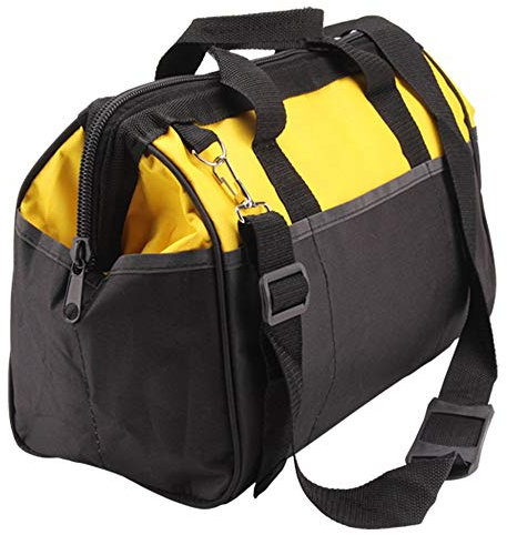 CROWNSHOP 16-Inch Tool Bag Heavy Duty Multi Tool Bag Organiser Technician Bag with Adjustable Shoulder Strap for Office Workshop Daily Use