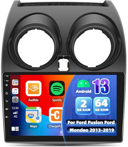 Radio para Coche Android 13 de 2G+64G para Nissan Qashqai J10 2006-2016 CarPlay Android Auto, Pantalla táctil de 9 Pulgadas GPS Mirror Link WiFi Bluetooth FM/RDS EQ+ cámara Trasera AHD