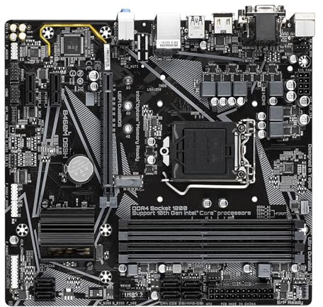 QWEOWW Carte mère pour GIGABYTE B460M DS3H Carte mère LGA 1200 Intel H470 Micro-ATX avec M.2, SATA 6 Go/s, USB 3.2 Gen 1, Smart Fan 5
