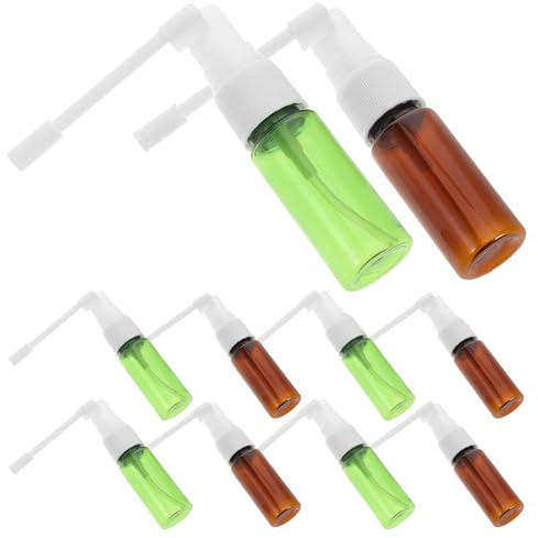 PENIKOKO Nachfüllbare Sprühflaschen 15 Ml aus Kunststoff Leicht Kompakt für Nasenspülung Kosmetik Reise 10 Stück mit Sprühkopf