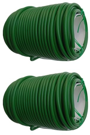 YUPEIUKLI 2pieces 20m Plant Tie Green Wire Soft Garden Thick Binding Cable for Tying Climbing Roses
