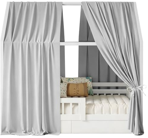 Wapasezyar Hausbett Himmel,2 Stück Betthimmel Babybett aus Musselin, Weich und atmungsaktiv Baldachin Kinderzimmer Deko, Traumhimmel für Kinderzimmer, Mädchen & Jungen
