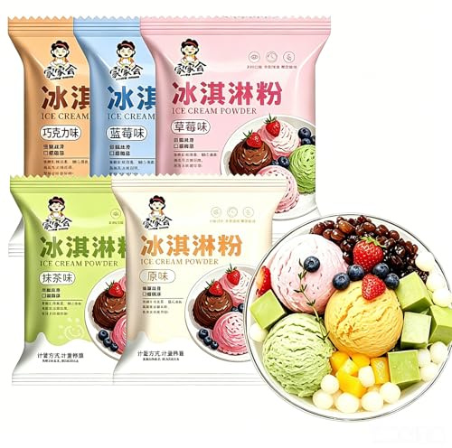 AOIRCE Ice Cream Mix Powder, 5 Flavours, No Machine Needed