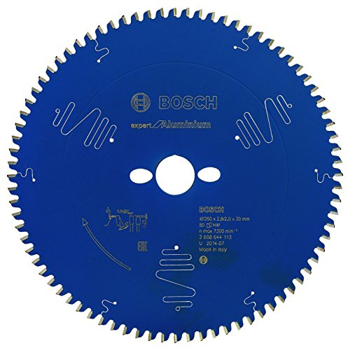 Bosch Professional 1x Expert for Aluminium circular saw blade (for aluminium, saw blade Ø 260 x 30 x 2.8 mm, 80 teeth, circular saw accessories)