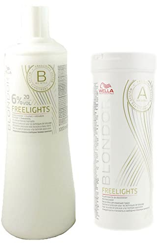 Wella Blondor Freelights Oxyd 6% - 1000 ml + 400g Blondor Freelights