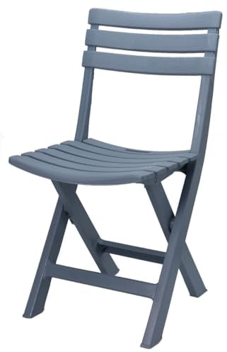 Spetebo Kunststoff Klappstuhl 80 x 45 cm - hellblau - Garten und Balkon Bistrostuhl klappbar - Gartenstuhl Campingstuhl Outdoor Faltstuhl für Garten Balkon Terrasse