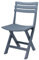 Spetebo Kunststoff Klappstuhl 80 x 45 cm - hellblau - Garten und Balkon Bistrostuhl klappbar - Gartenstuhl Campingstuhl Outdoor Faltstuhl für Garten Balkon Terrasse