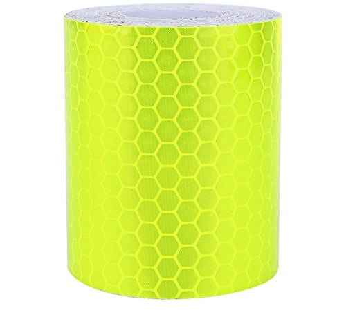 Strisce catarifrangenti Adesive 5cm x Catarifrangente Nastro Adesivo Giallo Fluo Nastro Adesivo Riflettente Nastro di Avvertenza a Rotolo