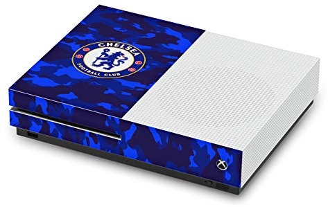 Head Case Designs Offizielle Zugelassen Chelsea Football Club Camouflage Gemischt Logo Vinyl Haut Gaming Aufkleber Abziehbild Abdeckung kompatibel mit Xbox One S Console