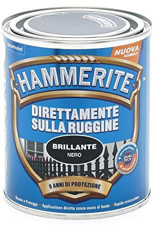 Hammerite Direttamente Sulla Ruggine Brillante Nero 0.75 l