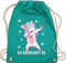 Turnbeutel Rucksack - & Alkohol Damen - Es eskaliert eh Festival Saufi Party Malle lustig I Party Einhorn Dabbing - Unisize - Türkis - einhornrucksack saufrucksack sauf wein beutel saufen geschenke