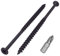 SKIR'CO Lot de 200 vis finition phosphatée noire 4,8 x 100 mm pour cloison sèche, vis à bois, tête cruciforme, vis pour plaque de plâtre