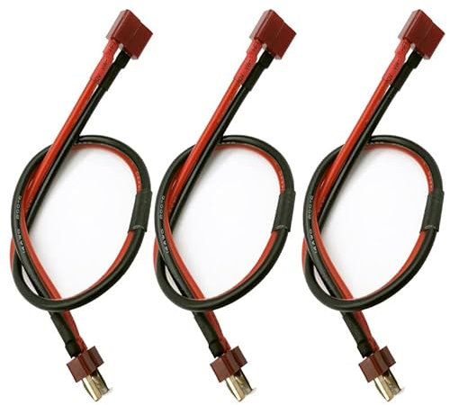 LinsyRC 3 Stücke Deans T Stecker Männlich auf Buchse Steckverbinder Adapter Verlängerungskabel 30CM 14AWG Draht für RC Batterie Spielzeug DIY Ersatzteil