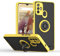 ILING Cover per ZTE Blade A52, [Protezione Anticaduta di Grado Militare] Traslucida Matte Sensazione di Tocco Ultra Sottile Antiurto Custodia con Anello Supporto (Giallo)