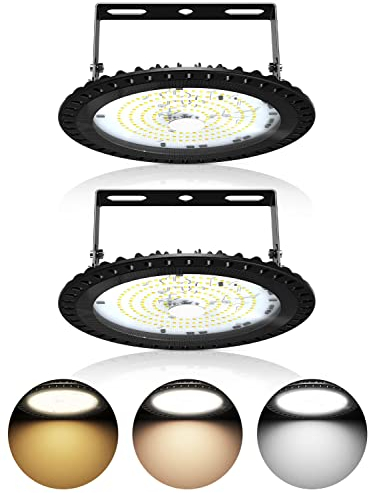 UFO Faretto LED 100W,3000K/4500K/6500K Regolabili UFO LED Industriale Faretto,10000LM Lampadario Industriale,Impermeabile IP65 Lampada da Officina,Faretto LED per Fabbrica,Magazzino,Garage