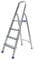 TREPPE Escalera Aluminio Plegable Tijera Ligera 4 Peldaños