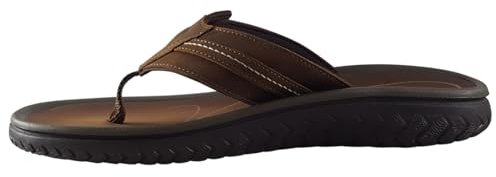 Clarks Mens Wesley Sun Flip-Flop, Beeswax Leather, 9 UK
