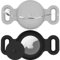 FOWSRHRG Airtag Hundehalsband-Halter, wasserdicht, 2 Stück, Airtag-Hüllen für Haustiere, Katzen, Hunde, GPS-Tracker, Silikon-Airtag-Halterung (für Apple Airtag), personalisierbar, für Hundehalsband,