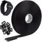 Armiz 5m Adjustable Cable Straps with 25 Buckles - Reusable Fastening Cable Ties for Wire Management - Hook and Loop Securing Strap for Cable Tidy - Free Cut Length, Black