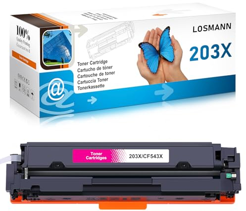 LOSMANN 203X Toner Kompatible für HP 203X CF543X 203A CF543A für HP Color Laserjet Pro MFP M281fdw MFP M280nw MFP M281cdw MFP M281fdn , HP Color Laserjet Pro M254dw M254dn M254nw (Magenta)