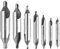 QWORK® 7 Pezzi Punta da Centro Trapano HSS 60 Gradi per Tagliare il Metallo - 1/1,5/2/2,5/3mm/4/5mm