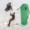 Corde d'escalade de 30 M, Corde en Polyester Extérieure de 12 Mm de Diamètre, Corde de Survie de sécurité avec 2 Crochets en Acier, pour Corde D'évacuation Extérieure (Vert)