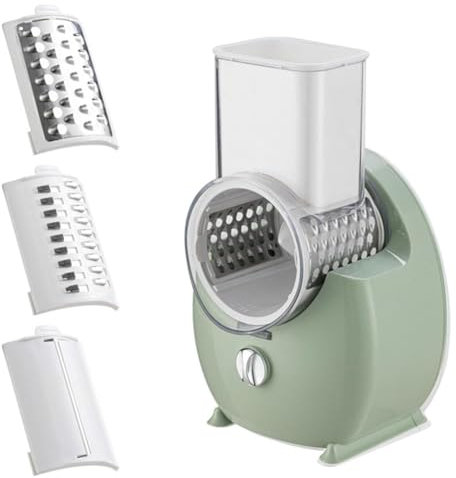 Osmond Electric Rotating Vegetable Slicer, USB Slicer, Automatic Chopper, Crushed Grater with 3 Blades, Vegetable Cutter Easy Install Easy to Use