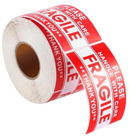 500 Etiqueta Fragil Stickers Handle With Care advertencia objetos cinta | embalaje precinto embalar etiquetas adhesivas pegatinas fragil 5x9cm