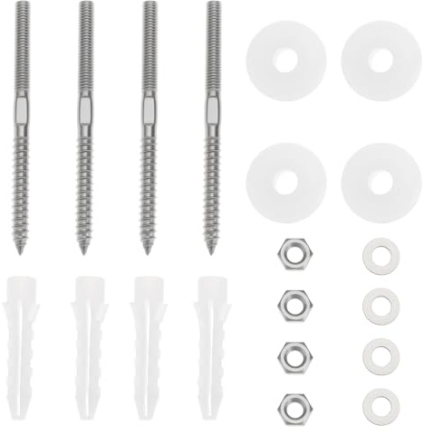 The Lord of the Tools Lot de 2 Kits de Fixation Murale pour Lavabo en Acier Inoxydable M8x110 Mm Adaptés à l'installation D'un Lavabo de Salle de Bain