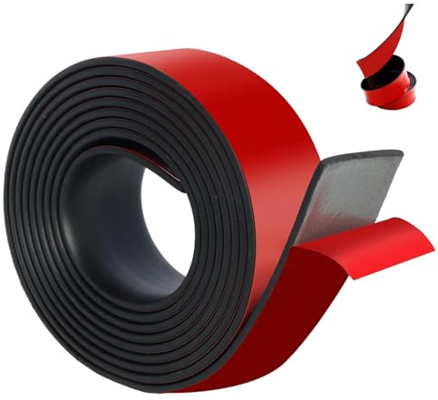 Profil en Caoutchouc Plein 40mm(B) x2mm (D) x300cm(L), Bandes de Caoutchouc Autocollantes, Aucun Clou Nécessaire, pour Joints DIY, Couverture, Revêtement de Sol, Isolation