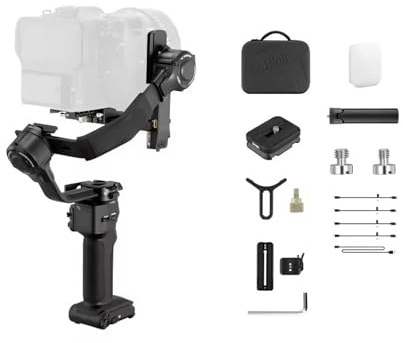 Compatibile con stabilizzatore cardanico portatile a 3 assi, stabilizzatore for fotocamera controllato tramite Bluetooth for fotocamere DSLR e mirrorless(CRANE 4)