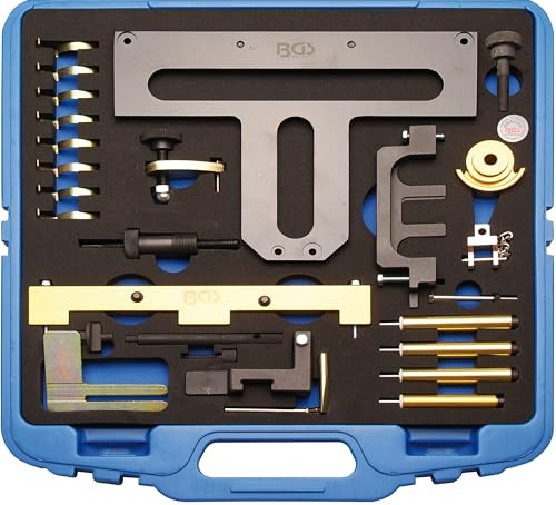 BGS 62617 | Motor-Einstellwerkzeug-Satz | für BMW Benziner | 26-tlg. | für BMW 1, 3, 5, X3, Z4 | Baureihen E87-46-60-85-83-90-91 | Nockenwellen Ein-/Ausbau
