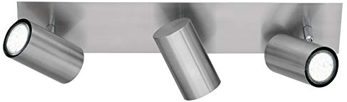 Trio Leuchten Balken in Nickel matt, Spotbalken 3-flammig, exklusiv 3xGU10, Länge: 48 cm 802400307