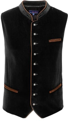 Stockerpoint Herren Trachtenweste Ricardo | Größen 44-64 | Traditionelle & hochwertige Weste mit verstellbarem Riegel I Perfekt für Trachten & Festlichkeiten